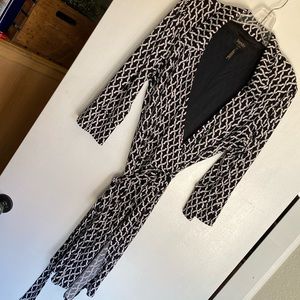 Black and white geometric dress